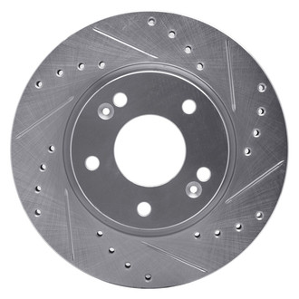 R1 Concepts® - eLINE™ Drilled and Slotted 1-Piece Front Passenger Side Brake Rotor