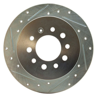 R1 Concepts® - eLINE™ Drilled and Slotted 1-Piece Rear Driver Side Brake Rotor