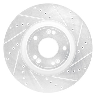 R1 Concepts® - eLINE™ Drilled and Slotted 1-Piece Front Passenger Side Brake Rotor