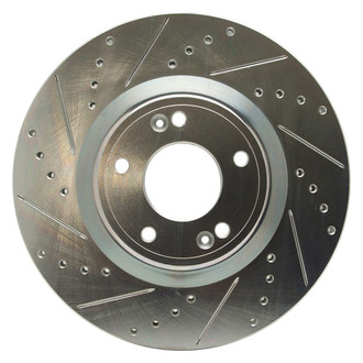 R1 Concepts® - eLINE™ Drilled and Slotted 1-Piece Front Driver Side Brake Rotor