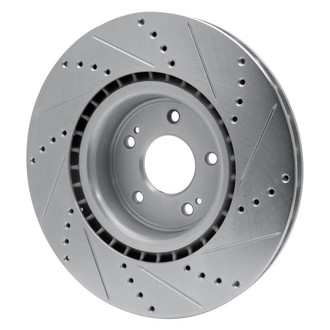 R1 Concepts® - eLINE™ Drilled and Slotted 1-Piece Front Driver Side Brake Rotor