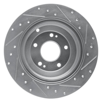 R1 Concepts® - eLINE™ Drilled and Slotted 1-Piece Rear Driver Side Brake Rotor