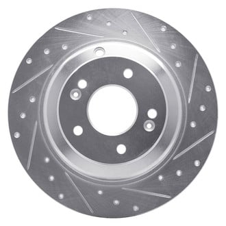 R1 Concepts® - eLINE™ Drilled and Slotted 1-Piece Rear Passenger Side Brake Rotor