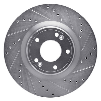 R1 Concepts® - eLINE™ Drilled and Slotted 1-Piece Front Passenger Side Brake Rotor