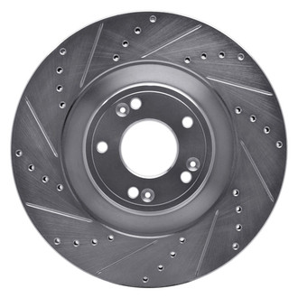 R1 Concepts® - eLINE™ Drilled and Slotted 1-Piece Front Driver Side Brake Rotor