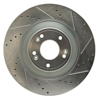 R1 Concepts® - eLINE™ Drilled and Slotted 1-Piece Front Passenger Side Brake Rotor