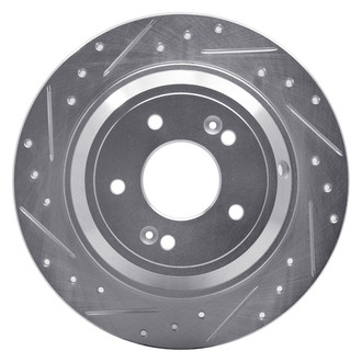 R1 Concepts® - eLINE™ Drilled and Slotted 1-Piece Rear Driver Side Brake Rotor