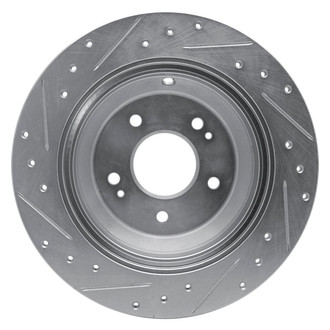 R1 Concepts® - eLINE™ Drilled and Slotted 1-Piece Rear Passenger Side Brake Rotor