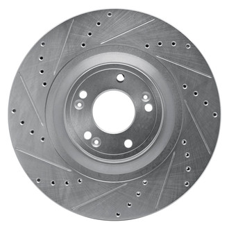 R1 Concepts® - eLINE™ Drilled and Slotted 1-Piece Front Driver Side Brake Rotor