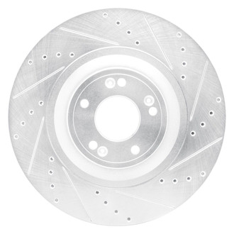 R1 Concepts® - eLINE™ Drilled and Slotted 1-Piece Front Passenger Side Brake Rotor