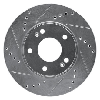 R1 Concepts® - eLINE™ Drilled and Slotted 1-Piece Front Driver Side Brake Rotor
