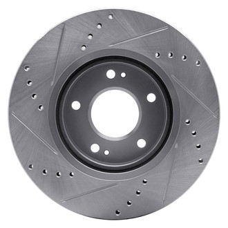 R1 Concepts® - eLINE™ Drilled and Slotted 1-Piece Front Passenger Side Brake Rotor