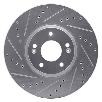 R1 Concepts® - eLINE™ Drilled and Slotted 1-Piece Front Driver Side Brake Rotor