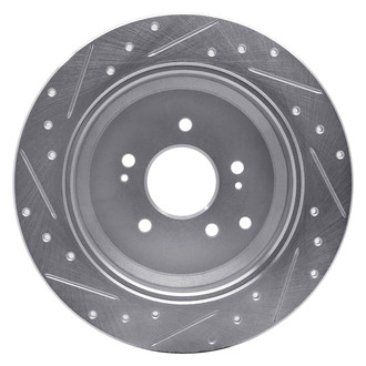 R1 Concepts® - eLINE™ Drilled and Slotted 1-Piece Rear Passenger Side Brake Rotor