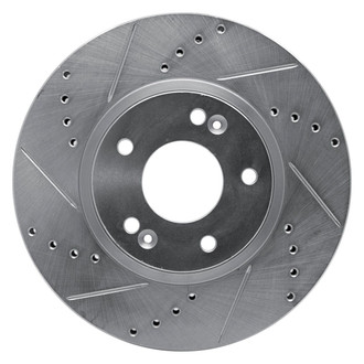 R1 Concepts® - eLINE™ Drilled and Slotted 1-Piece Front Driver Side Brake Rotor