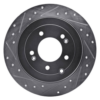R1 Concepts® - eLINE™ Drilled and Slotted 1-Piece Rear Driver Side Brake Rotor