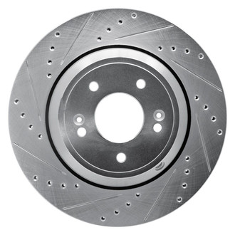 R1 Concepts® - eLINE™ Drilled and Slotted 1-Piece Rear Driver Side Brake Rotor