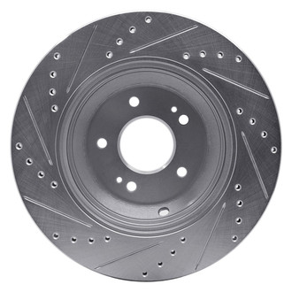 R1 Concepts® - eLINE™ Drilled and Slotted 1-Piece Rear Passenger Side Brake Rotor