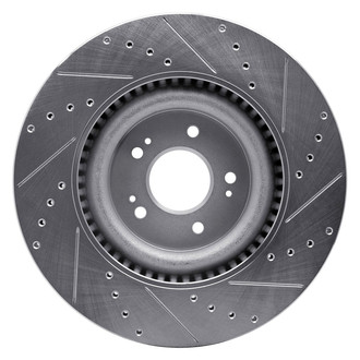 R1 Concepts® - eLINE™ Drilled and Slotted 1-Piece Front Driver Side Brake Rotor