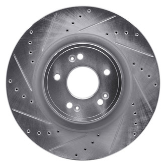 R1 Concepts® - eLINE™ Drilled and Slotted 1-Piece Front Driver Side Brake Rotor