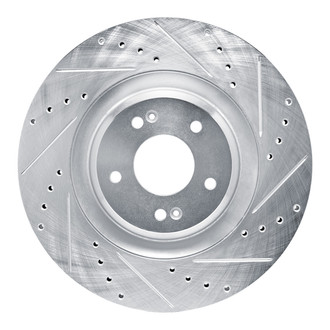 R1 Concepts® - eLINE™ Drilled and Slotted 1-Piece Front Passenger Side Brake Rotor
