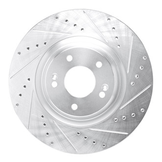 R1 Concepts® - eLINE™ Drilled and Slotted 1-Piece Front Passenger Side Brake Rotor