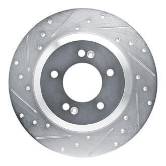 R1 Concepts® - eLINE™ Drilled and Slotted 1-Piece Rear Driver Side Brake Rotor