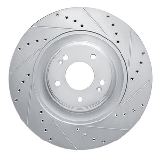 R1 Concepts® - eLINE™ Drilled and Slotted 1-Piece Front Passenger Side Brake Rotor