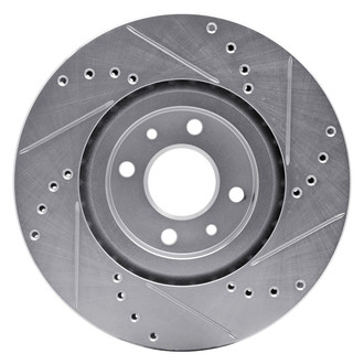 R1 Concepts® - eLINE™ Drilled and Slotted 1-Piece Front Driver Side Brake Rotor
