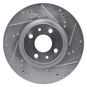R1 Concepts® - eLINE™ Drilled and Slotted 1-Piece Front Passenger Side Brake Rotor