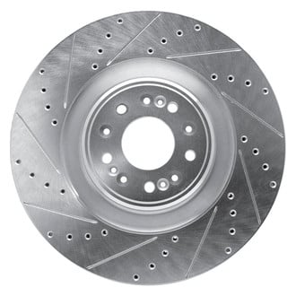 R1 Concepts® - eLINE™ Drilled and Slotted 1-Piece Front Driver Side Brake Rotor