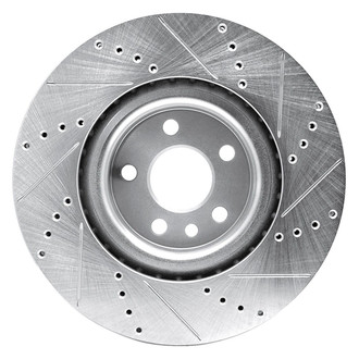 R1 Concepts® - eLINE™ Drilled and Slotted 1-Piece Front Driver Side Brake Rotor