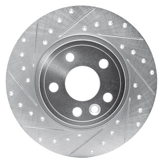 R1 Concepts® - eLINE™ Drilled and Slotted 1-Piece Rear Driver Side Brake Rotor