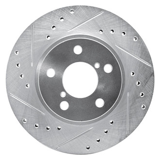 R1 Concepts® - eLINE™ Drilled and Slotted 1-Piece Front Driver Side Brake Rotor
