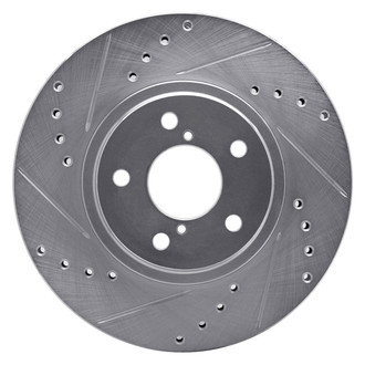 R1 Concepts® - eLINE™ Drilled and Slotted 1-Piece Front Driver Side Brake Rotor