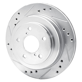 R1 Concepts® - eLINE™ Drilled and Slotted 1-Piece Rear Driver Side Brake Rotor