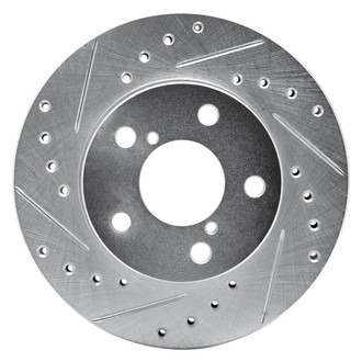 R1 Concepts® - eLINE™ Drilled and Slotted 1-Piece Front Driver Side Brake Rotor