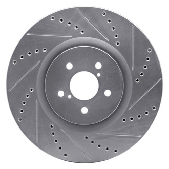 R1 Concepts® - eLINE™ Drilled and Slotted 1-Piece Front Passenger Side Brake Rotor
