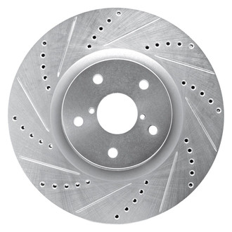 R1 Concepts® - eLINE™ Drilled and Slotted 1-Piece Front Driver Side Brake Rotor