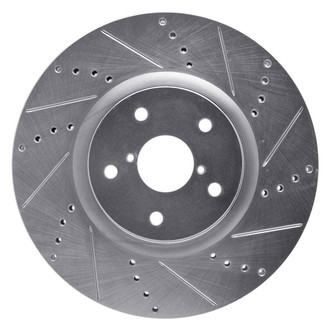 R1 Concepts® - eLINE™ Drilled and Slotted 1-Piece Front Passenger Side Brake Rotor