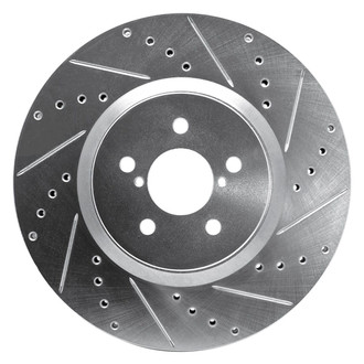 R1 Concepts® - eLINE™ Drilled and Slotted 1-Piece Front Passenger Side Brake Rotor