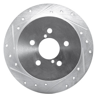 R1 Concepts® - eLINE™ Drilled and Slotted 1-Piece Rear Driver Side Brake Rotor