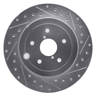 R1 Concepts® - eLINE™ Drilled and Slotted 1-Piece Rear Passenger Side Brake Rotor