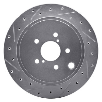 R1 Concepts® - eLINE™ Drilled and Slotted 1-Piece Rear Driver Side Brake Rotor