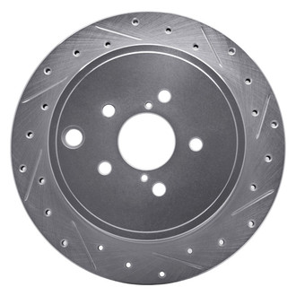 R1 Concepts® - eLINE™ Drilled and Slotted 1-Piece Rear Passenger Side Brake Rotor