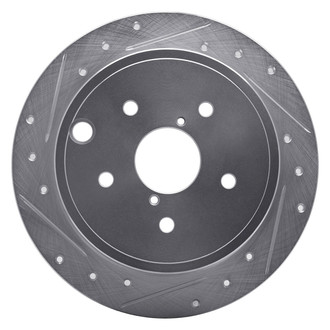 R1 Concepts® - eLINE™ Drilled and Slotted 1-Piece Rear Driver Side Brake Rotor