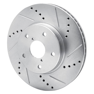 R1 Concepts® - eLINE™ Drilled and Slotted 1-Piece Front Passenger Side Brake Rotor