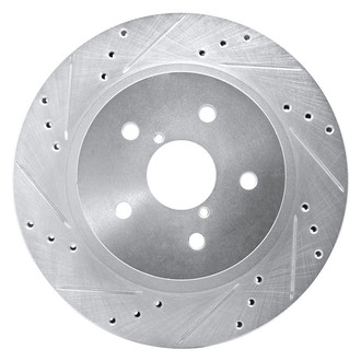 R1 Concepts® - eLINE™ Drilled and Slotted 1-Piece Rear Driver Side Brake Rotor