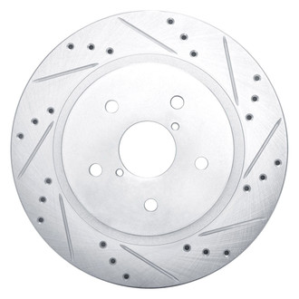 R1 Concepts® - eLINE™ Drilled and Slotted 1-Piece Rear Passenger Side Brake Rotor
