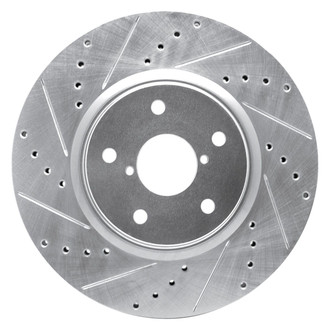 R1 Concepts® - eLINE™ Drilled and Slotted 1-Piece Front Driver Side Brake Rotor